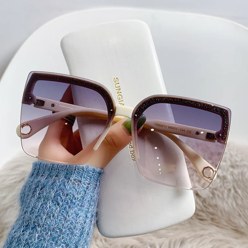 Vintage Fashion Enthusiasts - Lunettes de soleil surdimensionnées homme femme,