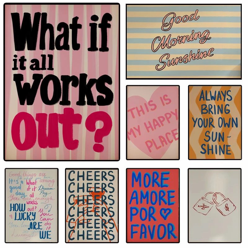 Vintage Fashion Quotes - Affiche murale vintage avec citations tendance,