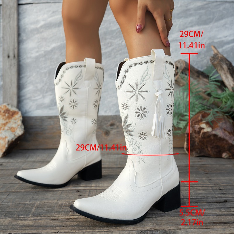 Vintage Outdoor Fashion - Bottes hautes pour femmes, bout pointu,