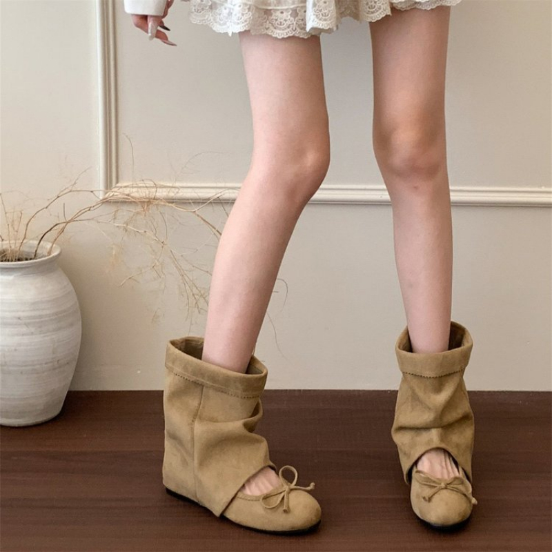 Bottines mi-mollet à nœud pour - Vintage Fashion Dresses avis et prix